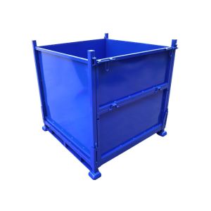 China Stackable Metal Steel Stillage Cage Container With Solid Side 1T-2T Load on sale