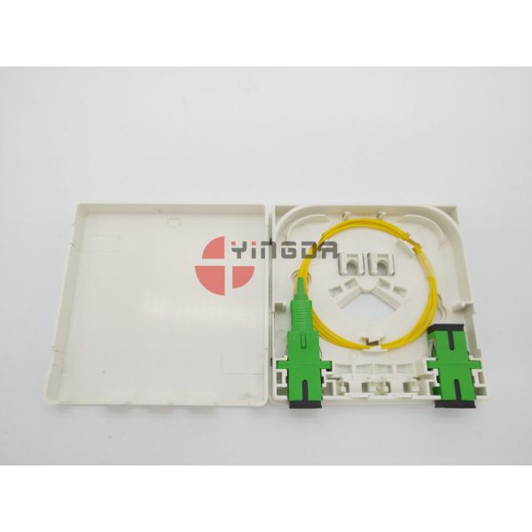 Quality  2 Port Fiber Optic Termination Box With SC/APC Pigtails & Adapters Anti Fire Anti-UV wholesale