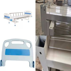 ISO 9001 2 Handles Manual Nursing Bed Detachable Head