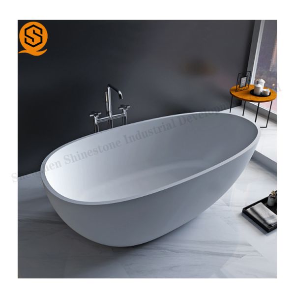 Quality Solid Surface Faux Stone Bathtub Matte / Glossy Surface Finish wholesale