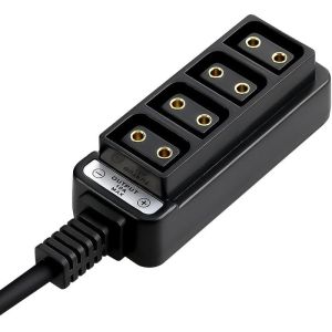 Alvin's Cables 0S 4 Pin to 4 Port D-tap Female Power Splitter Cable for ARRI