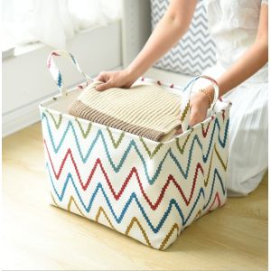 Clothing box canvas cotton linen folding Oxford cloth storage toy storage