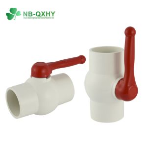 QX Customized Request Material PVC Plastic Ball Valve 8" Inch with Red Handle