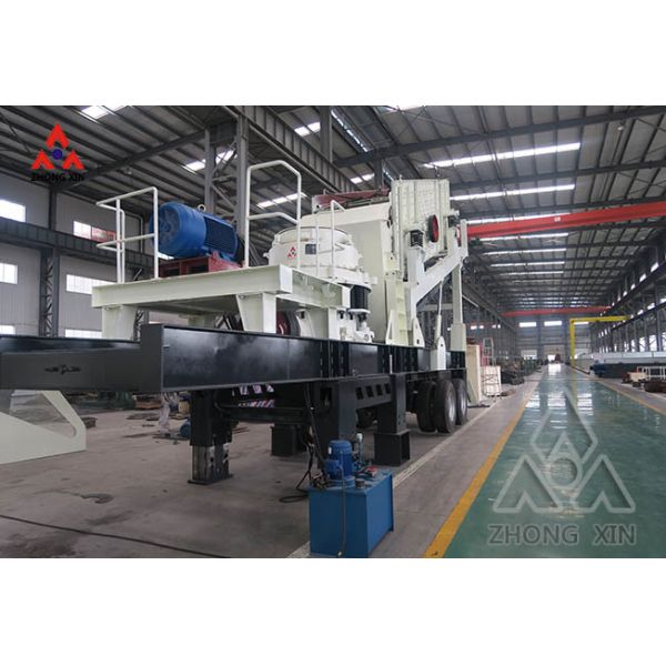tire Stone Crushing Plant Diesel Engine Mobile Impact Crusher Station With