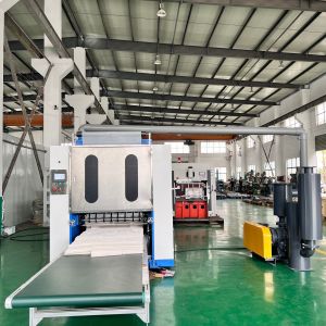 Cheap Continuous Extraction HDPE Plastic Film Pop Out Interfolding Sheet Machine for sale