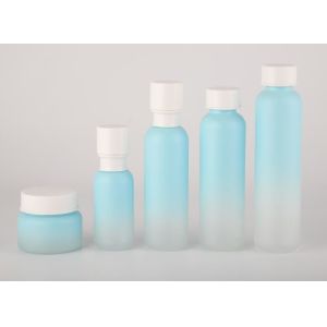 China Glass Cream Jars ISO9001 80ml Cosmetic Packaging Pump Bottles OEM on sale
