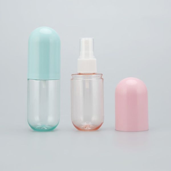 Quality 40/60ml PUMP SPRAYER PET Capsule Spray Bottle in Lovely Color for Portable Essence Water wholesale