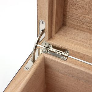 Blue Desktop Cigar Box Solid Hinged Closure Lacquered Cigar Humidor With