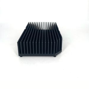 Cheap Extruded Anodizing Black Aluminium Profile Heat Sink AL6063-T5 Slotting for sale
