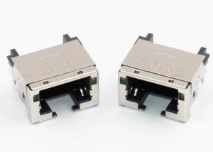 Cheap Overhangs PCB RJ45 Low Profile Connector Right Angle With LED Indicator for sale