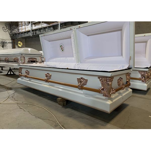 Quality Rectangle Steel Casket Box For Professional Funeral Services wholesale