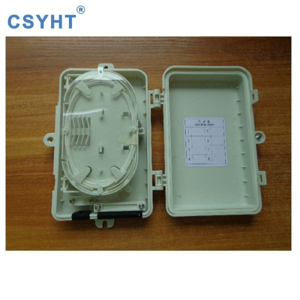 8 Core FTTH Fiber Optic Terminal Box Outdoor IP65 Waterproof Pole Mounted Optional