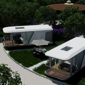 8.5m Camping Capsule Portable Prefab Home Modular Prefabricated Space Capsule