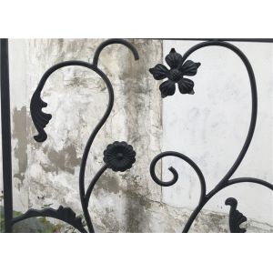 Square Top Eyebrow Wrought Iron Glass Galvanized Steel Anti Rusting