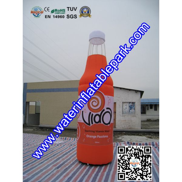 Quality PVC Custom Inflatable Advertising Bottle , 5M Inflatable Bottle Model  For Promotion wholesale