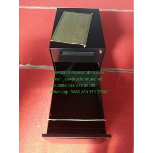 Pedestal file cabinet 2 drawer,one box drawer,one file drawer,black color