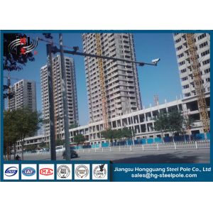 China Monitor System Polygonal CCTV Camera Pole 2m - 30mm Thickness on sale