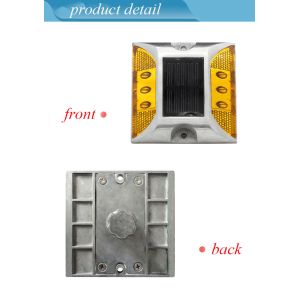 Durable Aluminum Solar Ground Road Stud Light With Spike LED Buried Roadside