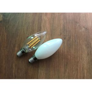 Triac Dimmable Power Saving Light Bulbs 35 * 98mm E14 / E12 C35 Candle Shape