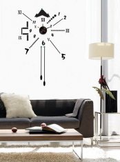 Cheap Modern Crystal Flower Designer Wall Sticker Clocks 10D015 for sale