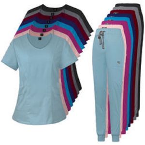 Breathable Custom Logo Strech Solid Color  Hospital Surgical Scrubs