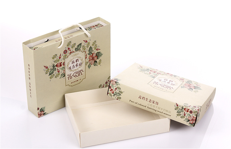 16X10.5X6.5 Cm Towel Gift Box Recycled Materials With Handle Bag