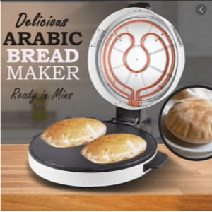 White 2200W 40cm Arabic Pizza Bread Maker With Timer