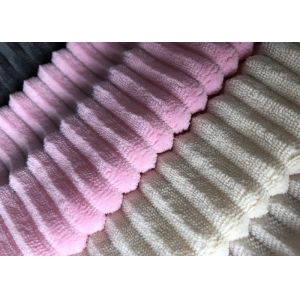 Cheap Stripe Pattern 2mm Minky Plush Fabric Making Soft Toys for sale