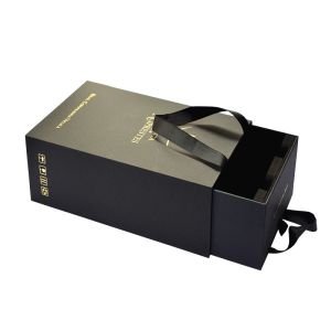 Double drawer style custom red wine gift box packaging paper box portable