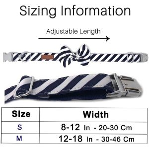 Detachable Bowtie Soft Cotton Dog Collars Custom Fit With Quick Release Buckle