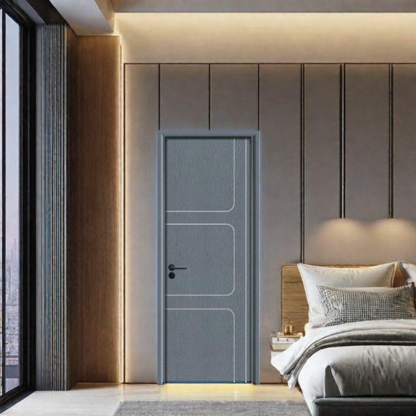 Customizable Wood Plastic Composite Hollow Door in More Than 100 Colors to