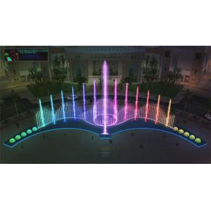 computer programmer water spray nozzles park music water fountain