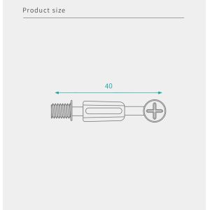 40mm Length Furniture Cam Screw In Cold Rolled Steel For Knockdown Furniture