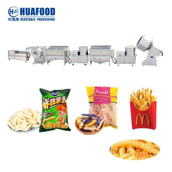 50kg/h Small Scale Finger Potato Chips Making Machine Semi-automatic Frozen