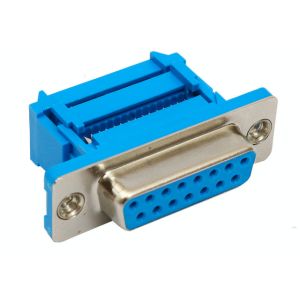 D Shape Small Electrical Connectors IDC Crimp Adapter Plug And Socket For Flat