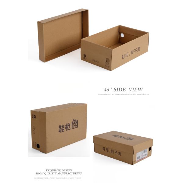 Recycle Corrugated Packaging Box , Brown Cardboard Boxes For Packing Shoes