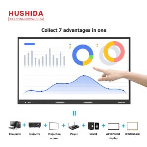 Indoor Touch Screen Interactive Whiteboard 50 Inch 1920 X 1080 FHD Windows OS