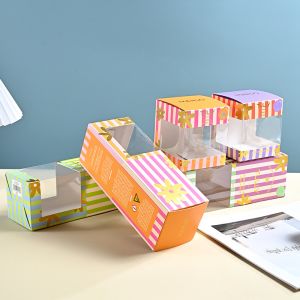 Custom White Cardboard Box With Window Colorful Packaging For Aromatherapy