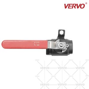 Forged Steel Two-Piece Screw Thread Floating Ball Soft Seal With Lock Ball Valve