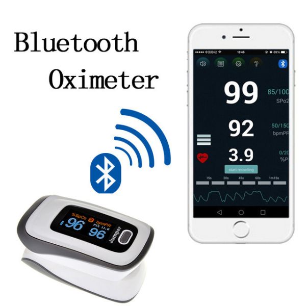 2017 newest Bluetooth Fingertip Pulse Oximeter Oximetro de dedo Blood Oxygen