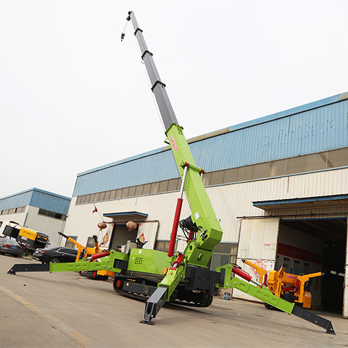 Quality 8 Ton Mini Telescopic Boom Spider Crane Electric Movable Small Spider Cranes With Attachment wholesale