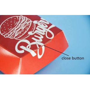 Customized fast food box hamburger box eco-friendly and biodegradable white