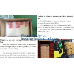 Disposal Asbestos Waste Bags ,Plastic Bags for Asbestos fibers,asbestos waste