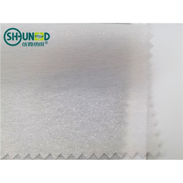 LDPE Chemical Bond Non Woven Interlining Fusing Embroidery Lining For Industry Glass Fiber