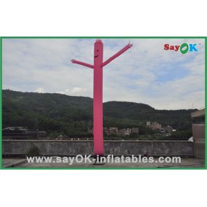 One Legged Air Dancer Pink Mini Inflatable Air Dancer With Blower 750w For