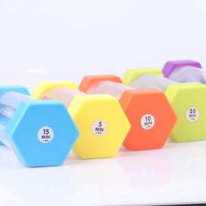Kids Sand Timer Hourglass Plastic Hexagonal Hourglass Free Sample