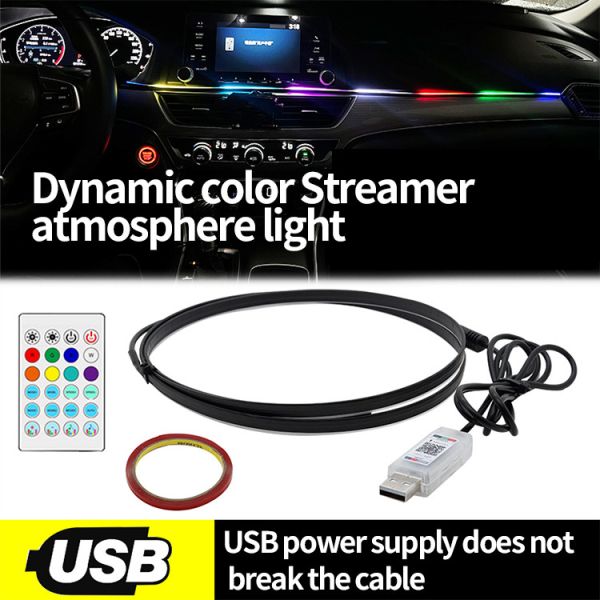 Quality 5V PVC USB LED Strip Lights 110cm with APP Remote Control Multi Lighting Modes for Interior Atmosphere wholesale