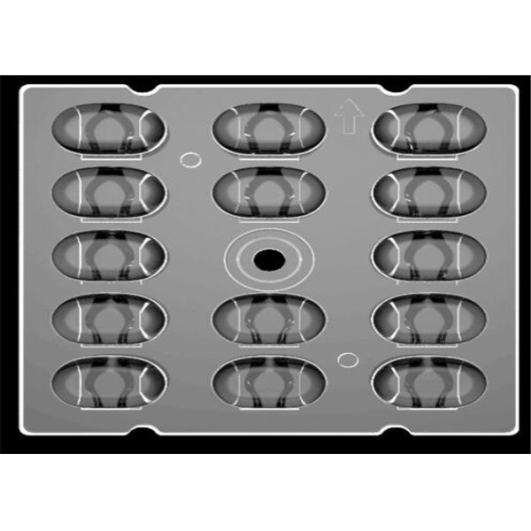 Type2 Custom Design 3030 LED Lens , 65x150 Degree Power LED Lens For Street