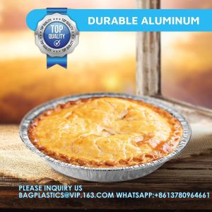 9” Aluminum Foil Pie Pans | Round Disposable Containers Angled Walls Tart Baking