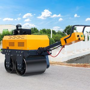 Cheap Hot Sale Handle Compactor Walk Behind Double Drum Roller Pedestrian Mini Road Roller Price for sale
